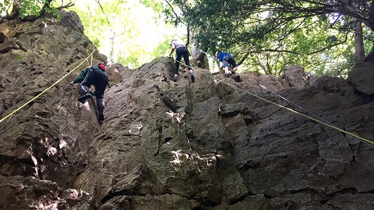 Rock climbing at Symonds Yat